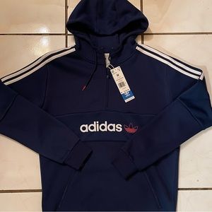 Brand New Adidas Grey Hooded Sweatshirt size Medium